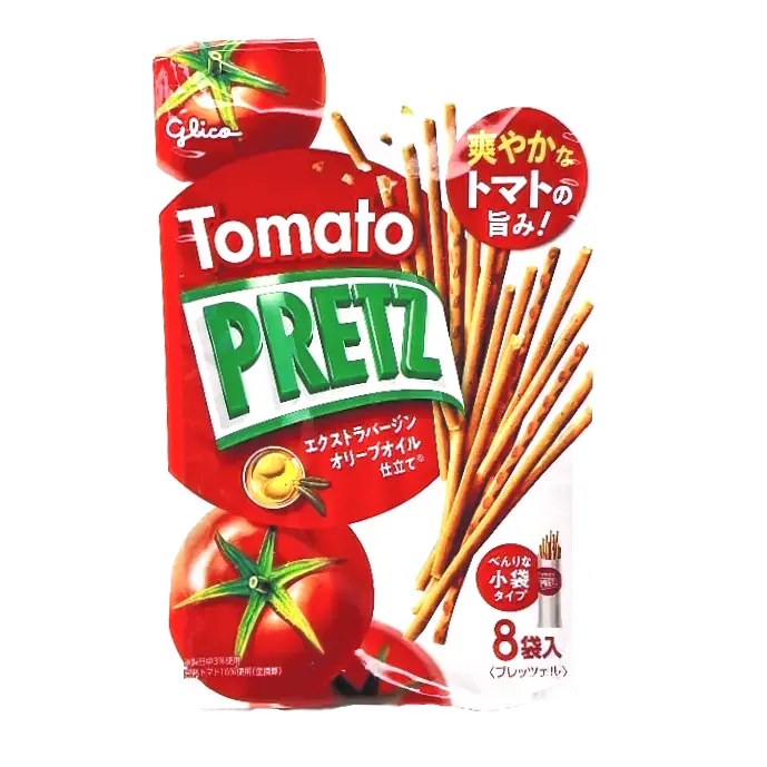 Glico Pretz Tomato Flavour Salted Crisps (8 Pack)