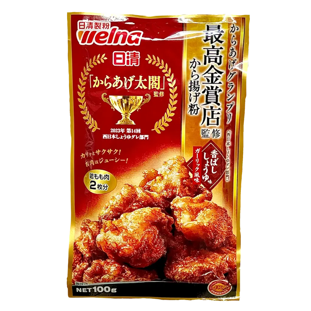 Nissin top gold award fried chicken powder [garlic soy sauce flavour]