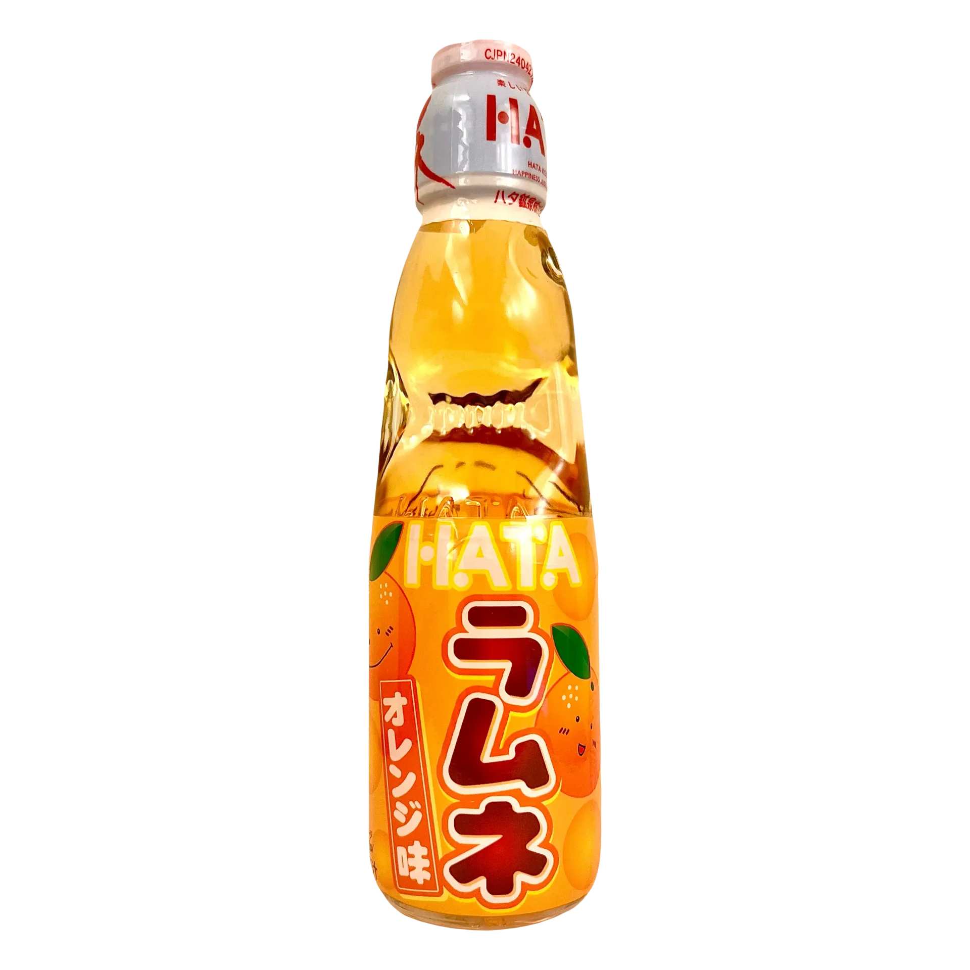 Japanese HATA orange-flavoured soda
