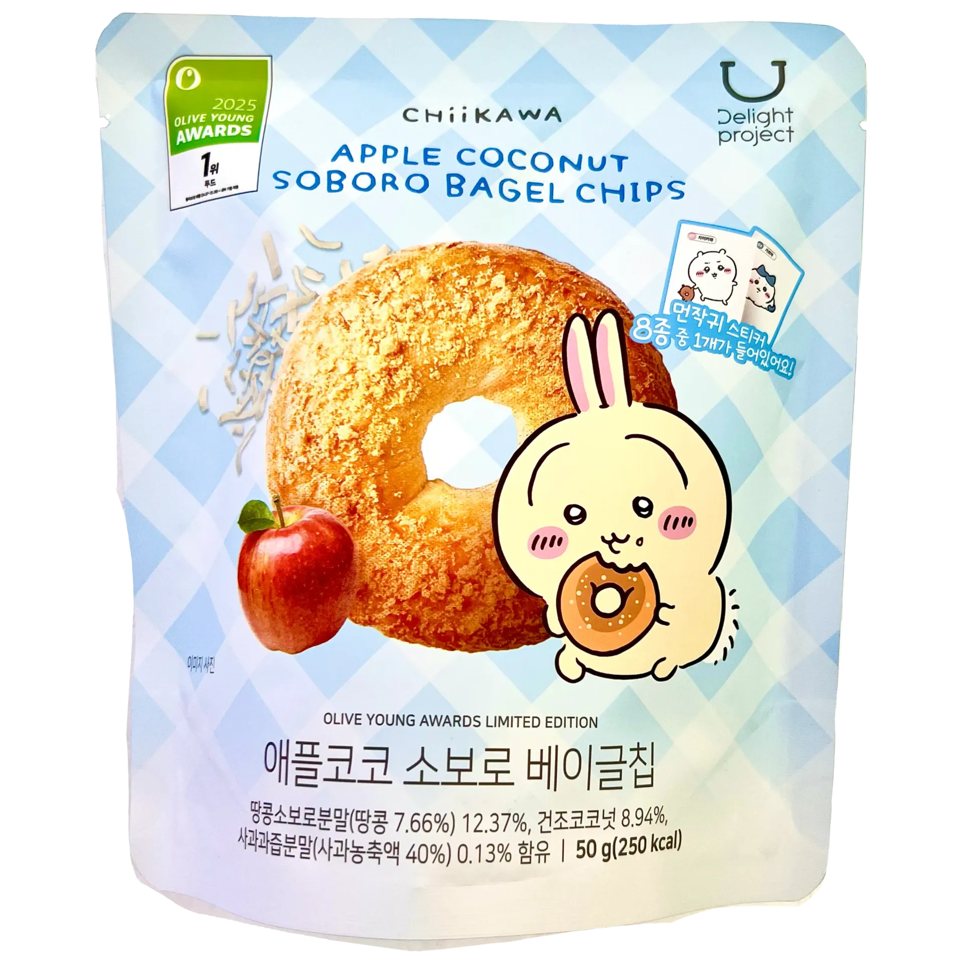 韓國Delight Project蘋果椰子酥餅貝果脆片（Chiikawa版）【250Kcal】