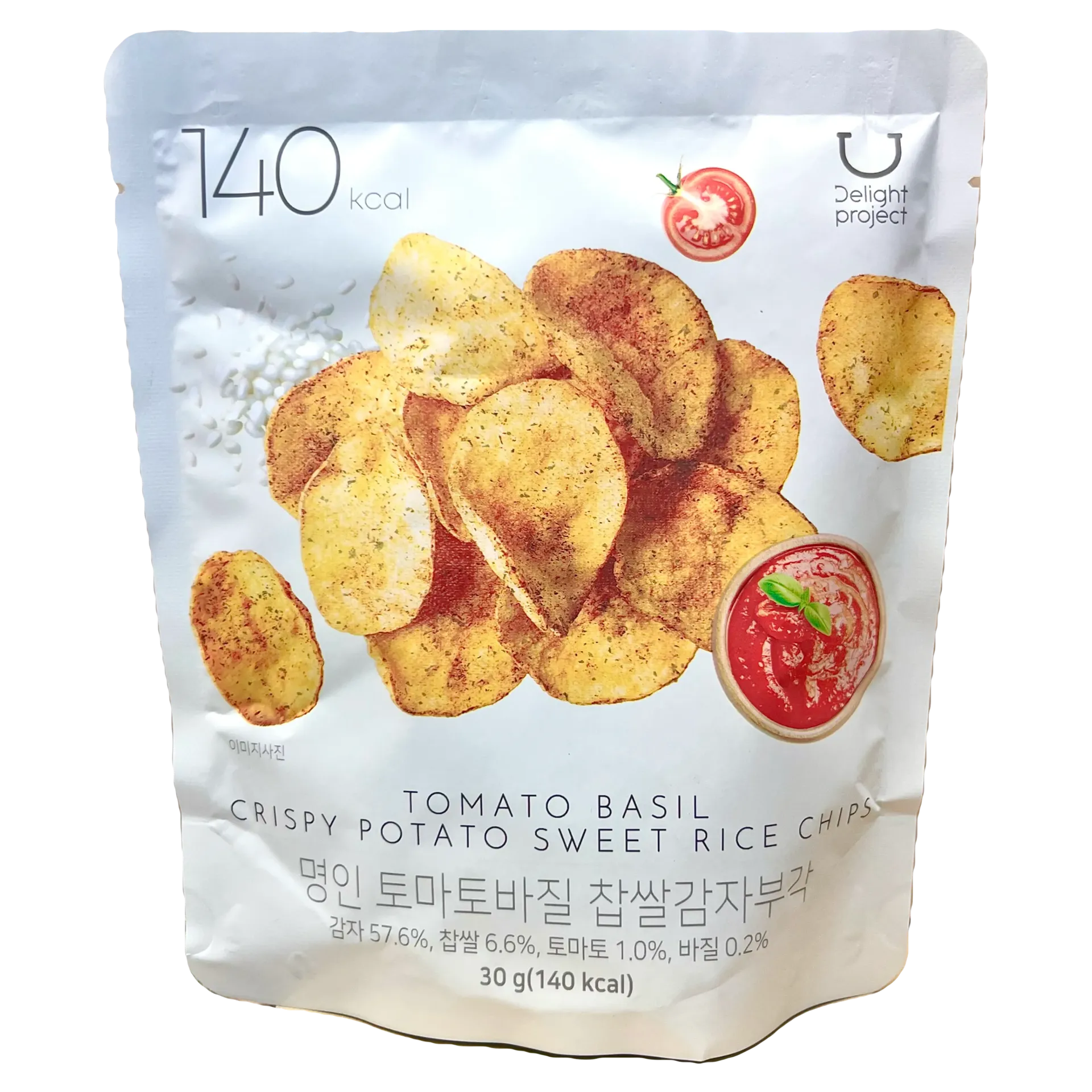 韓國Delight Project蕃茄羅勒糯米馬鈴薯脆片【140Kcal】
