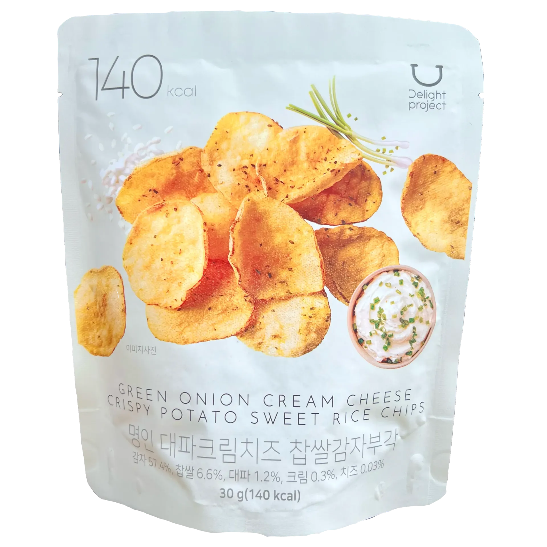 韓國Delight Project蔥忌廉芝士香脆糯米薯片【140Kcal】