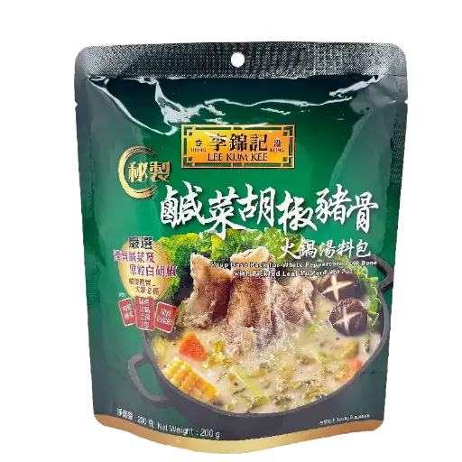 李錦記 秘製鹹菜胡椒豬骨火鍋湯料包